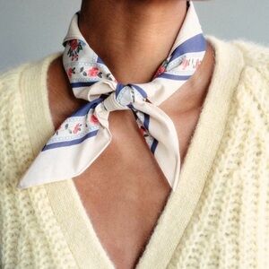 Sezane Scarf Foulard Margaret Bleu NWT